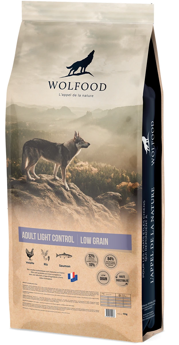 Croquettes Wolfood Light Control Chien Stérilisé Adulte 3 Croquettes Wolfood Light Control Chien Stérilisé Adulte