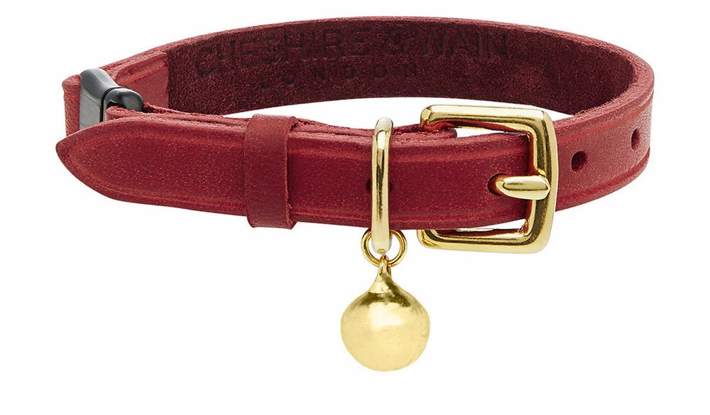 Collier Pour Chat En Cuir Rouge Chester 3 Collier Pour Chat En Cuir Rouge Chester