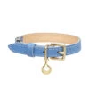 Collier Pour Chat En Cuir Bleu Pop (2 Couleurs) -Pet Haven Soldes Cheshire Wain BLUE leather cat COLLAR