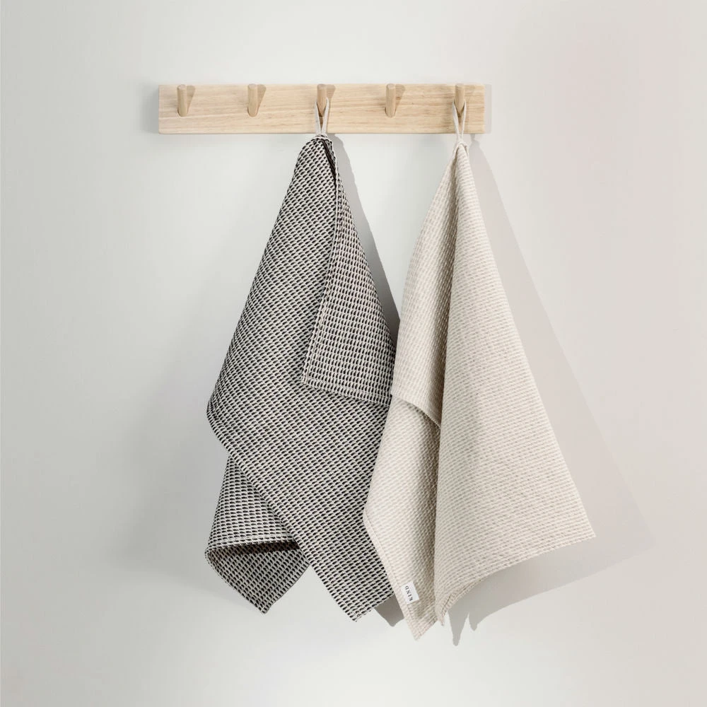 Serviette De Toilette Gaufrée En Lin (3 Couleurs) 3 Serviette De Toilette Gaufrée En Lin (3 Couleurs)