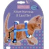 Harnais Réglable Et Laisse Pour Chaton -Pet Haven Soldes Kitty Co Snag Free Blue Kitten Harness Lead Set