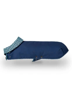 Manteau Pour Lévriers -Pet Haven Soldes chaqueta para whippet azul con estampado geometrico