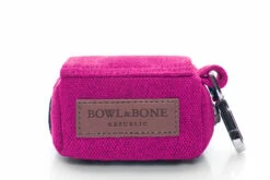Distributeur De Sacs D'hygiène En Tissu -Pet Haven Soldes dog waste bag holder mini pink bowl and bone republic ps1sa