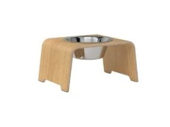 Bol Pour Chien Surélévé DogBar® Single -Pet Haven Soldes dogBar SINGLE M 180 Oak light Stainless 1024x 32047cac b818 4a7e 9689 ebed3ee613de