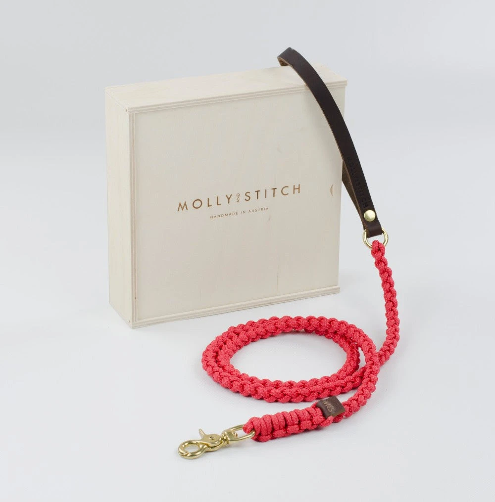 Laisse Pour Chien En Corde Marine Poignée Cuir (8 Couleurs) 8 Laisse Pour Chien En Corde Marine Poignée Cuir (8 Couleurs) – Image 6