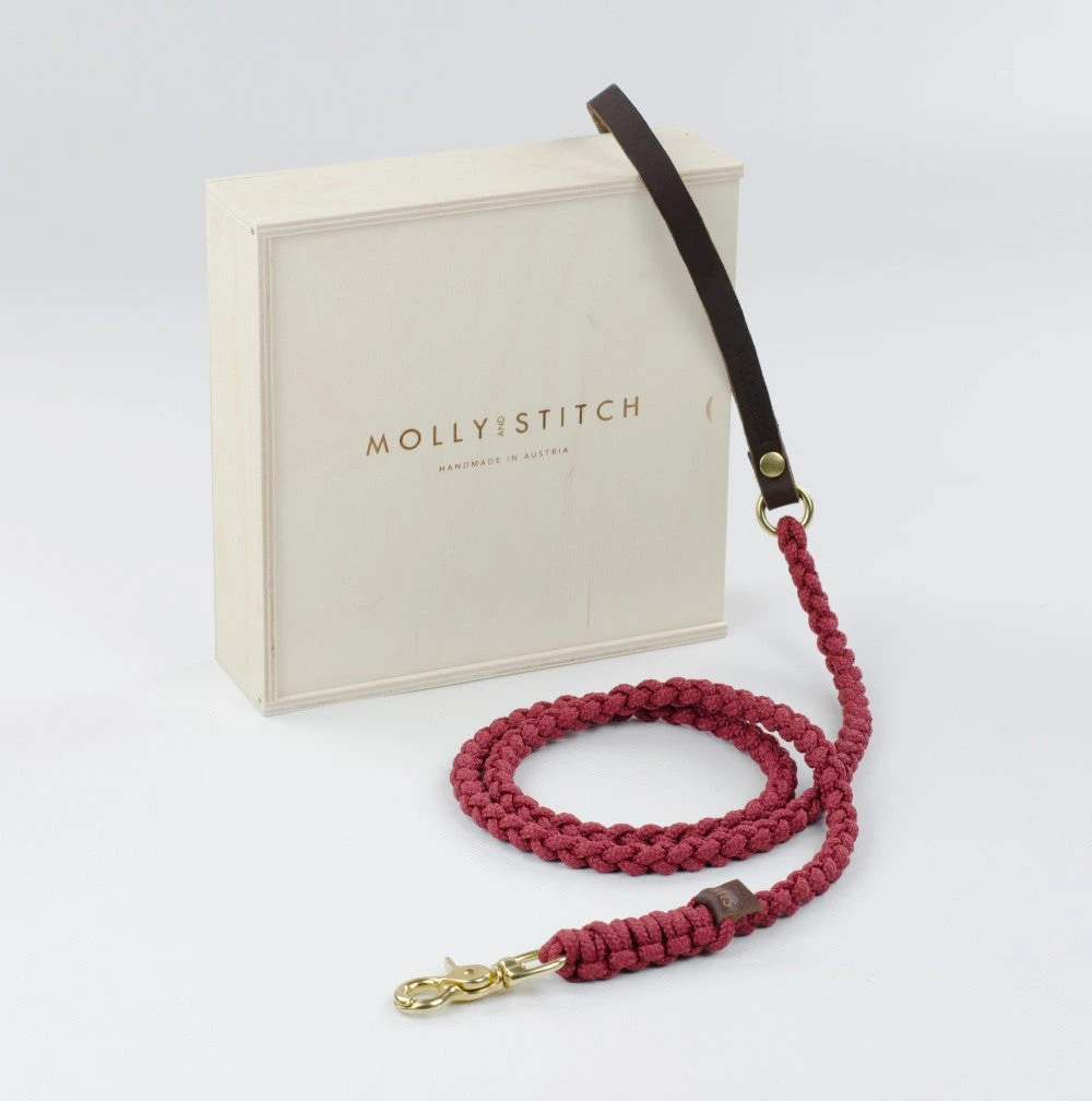 Laisse Pour Chien En Corde Marine Poignée Cuir (8 Couleurs) 6 Laisse Pour Chien En Corde Marine Poignée Cuir (8 Couleurs) – Image 4