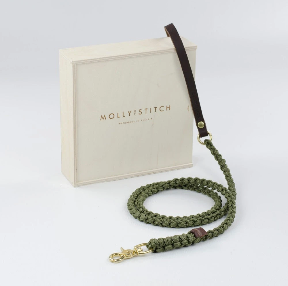 Laisse Pour Chien En Corde Marine Poignée Cuir (8 Couleurs) 4 Laisse Pour Chien En Corde Marine Poignée Cuir (8 Couleurs) – Image 2