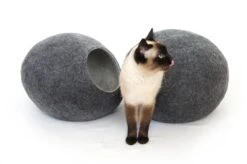 Maison Pour Chat En Laine -Pet Haven Soldes grey 2
