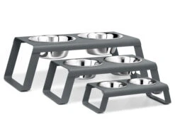 Double écuelle Surélevée Alu Design Pour Chien Desco 10 Double écuelle Surélevée Alu Design Pour Chien Desco -Pet Haven Soldes mc c06 005 01 stapel eat desco powder coated grey 1