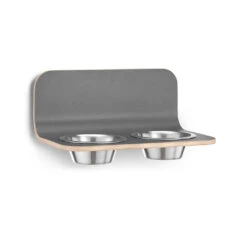 Bols Surélevés Pour Chat Arco -Pet Haven Soldes mc c06 011 01 s eat arco dog feeder hpl grey