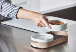 Bols Doubles Pour Chat Tavoletta -Pet Haven Soldes mc g06 010 02 eat tavoletta cat feeder nude mia 01