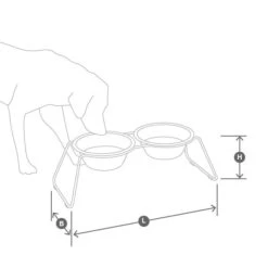 Double écuelle Design Pour Chien Cena -Pet Haven Soldes miacara sizes cena cane