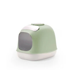 Bac à Litière Pour Chats Design MINÙ -Pet Haven Soldes vs0500 vb bac a litiere vert amande united pets