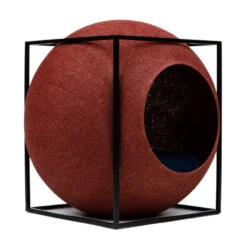 Le Cube Meyou -Pet Haven Soldes web cat cube metal clay meyou paris side