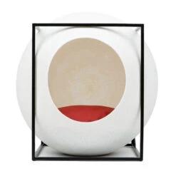 Le Cube Meyou -Pet Haven Soldes web cat cube metal ivory meyou paris front