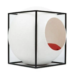 Le Cube Meyou -Pet Haven Soldes web cat cube metal ivory meyou paris side